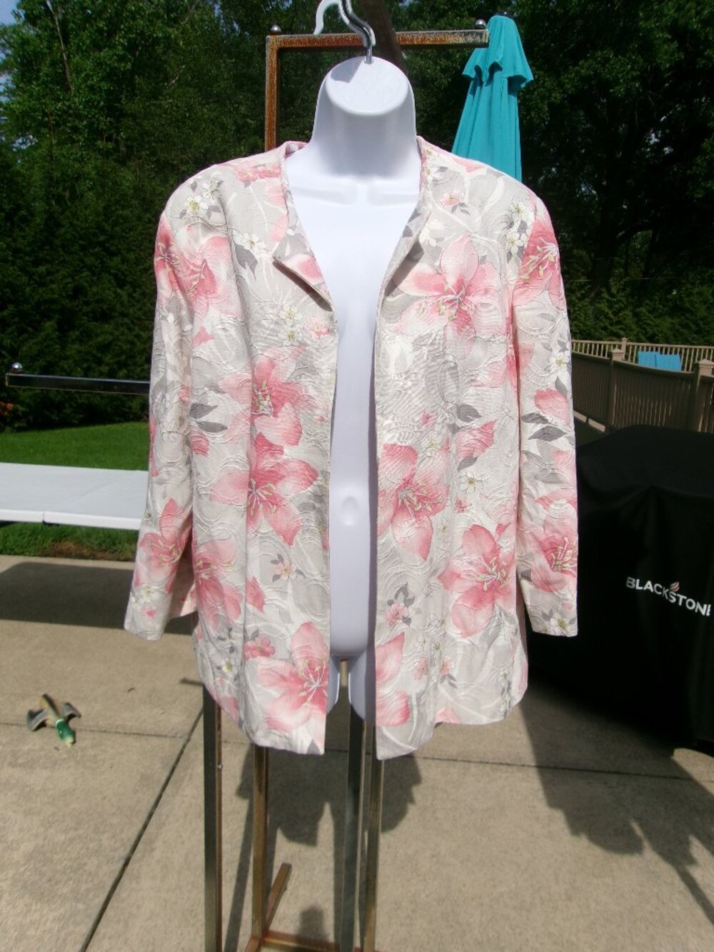 ALFRED DUNNER BEIGE&PINK FLORAL JACKET 18